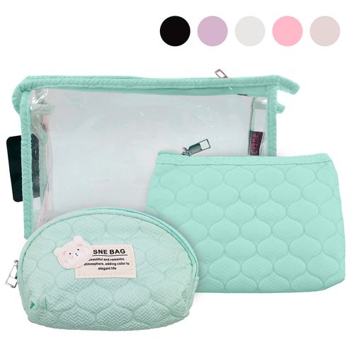Kit Nécessaire 3 Peças em Poliéster Rubys