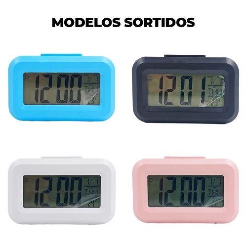 Relógio de Mesa Digital 9x2,8x5,7cm em Plástico Imporiente