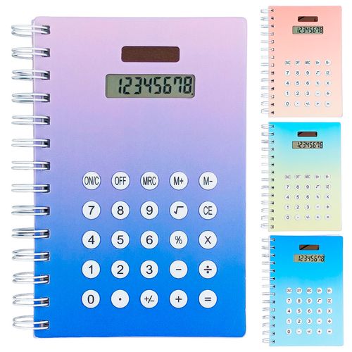 Caderno de Anotação Degradê C/ Calculadora 13x18cm em Papel Amigold