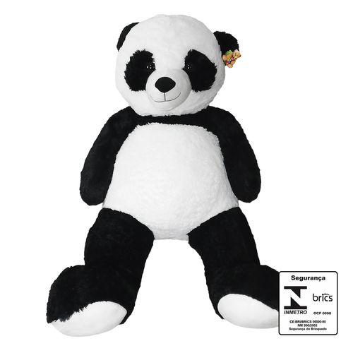 Urso Panda De Pelúcia 135cm em Poliéster Fizzy