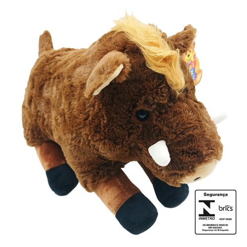 Javali de Pelúcia 30cm em Poliéster Fizzy