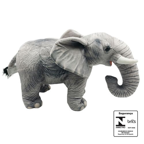 Elefante de Pelúcia 41cm em Poliéster Fizzy