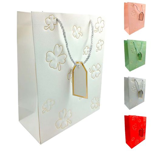 Sacola P/ Presente Trevo 23x10cm em Papel Amigold
