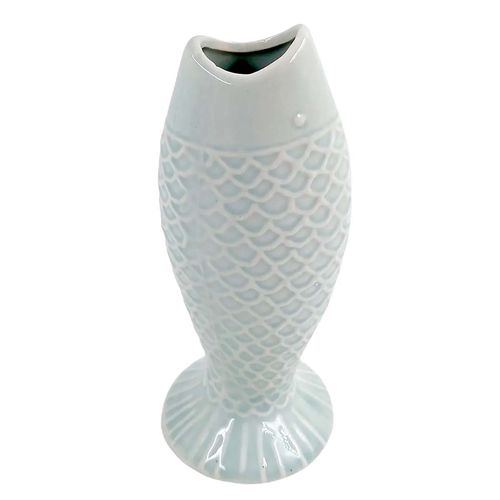Vaso Decorativo Peixe 17x8cm em Cerâmica Mai Home
