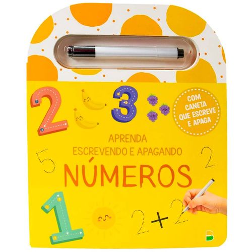 Livro Aprenda Escrevendo e Apagando Números em Papel Todo Livro
