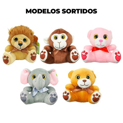 Animais Diversos de Pelúcia 11cm em Poliéster Fizzy