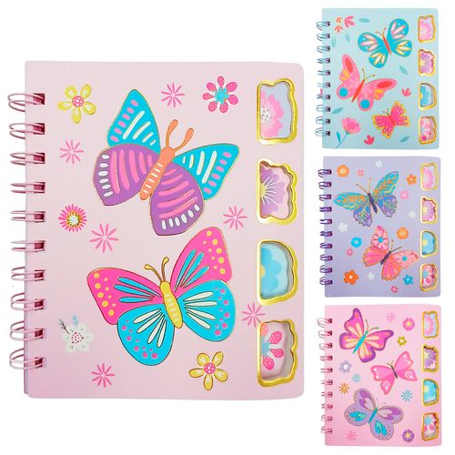 Caderno Borboletas 14,7x12,2cm 80 Folhas em Papel Dcarte