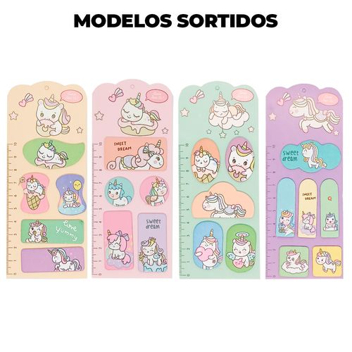 Bloco Auto Adesivo Unicórnio 15x6cm em Papel Livon