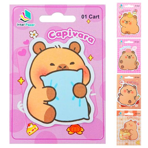 Bloco de Anotação Capivara 5,5x4,5cm em Papel Interponte