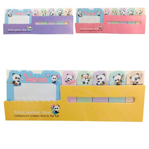 Bloco de Anotação Autoadesivo Panda 14x5,5cm em Papel Livon