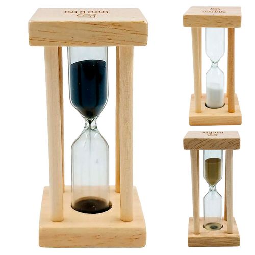 Ampulheta Decorativa 5 Minutos 4x8,5cm em Vidro Fu Xing