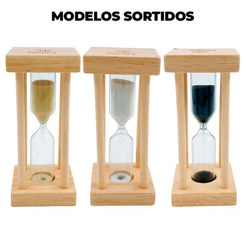 Ampulheta Decorativa 10 Minutos 5x11,5cm em Vidro Fu Xing