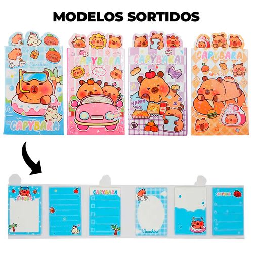 Mini Bloco de Anotação Capivara 8,5x5,5cm em Papel Michael Judi