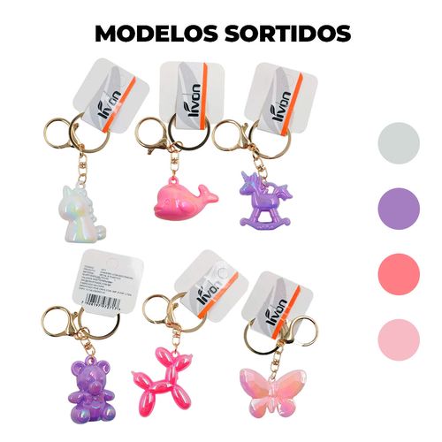 Chaveiro Bichinhos 5cm em Metal Livon