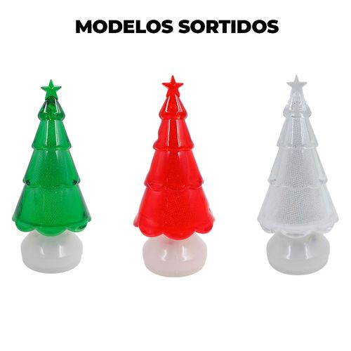 Mini Árvore Natalina LED 11cm em Plástico Fartex