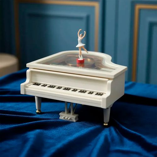 Caixa de Música Piano 17cm em Plástico Livon