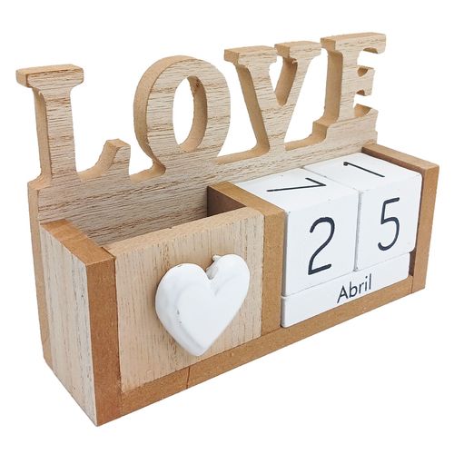 Calendário Decorativo 16x5cm em MDF Interponte