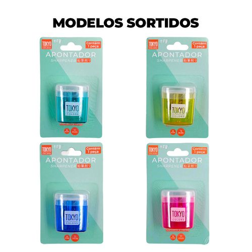 Apontador Color 4cm em Plástico Multiart