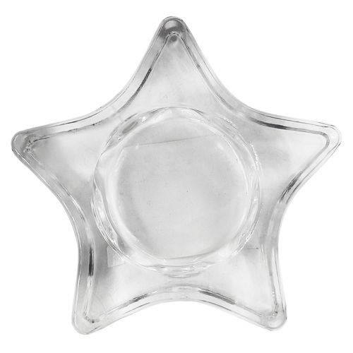 Castiçal Estrela Decorativa 8x2cm em Vidro Interponte