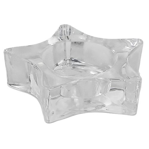 Castiçal Estrela Decorativa 8x2cm em Vidro Interponte