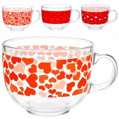 Caneca Love 470ml em Vidro Kehome