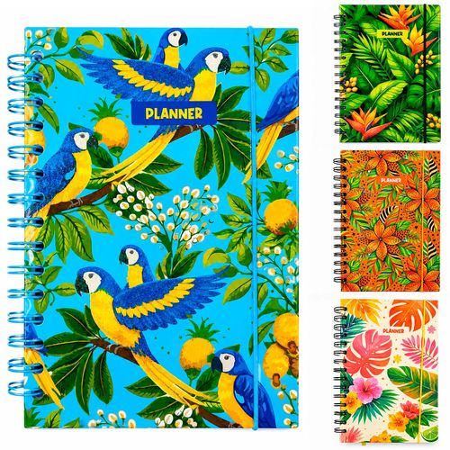 Planner Permanente Tropical 21x14cm em Papel Amigold