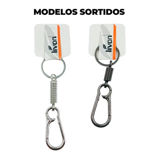 Chaveiro Mosquetão 10cm em Metal Livon