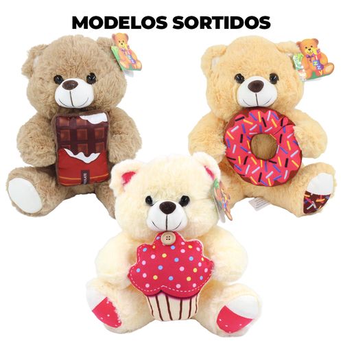 Urso de Pelúcia 23cm em Poliéster Fizzy