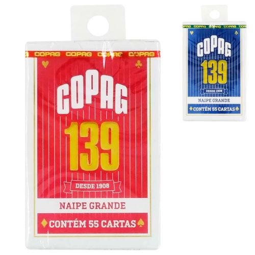 Baralho 139 Naipe Grande C/ 55 Cartas 5,7x8,9cm em Plástico Copag
