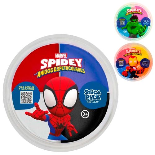 Stiica E Pula Air Clay Spidey Amigos Espetaculares 4 Cores 20g Gelelé