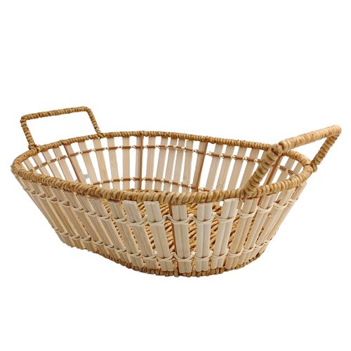 Cesto Retangular C/ Alça 30cm em Bambu Fu Xing