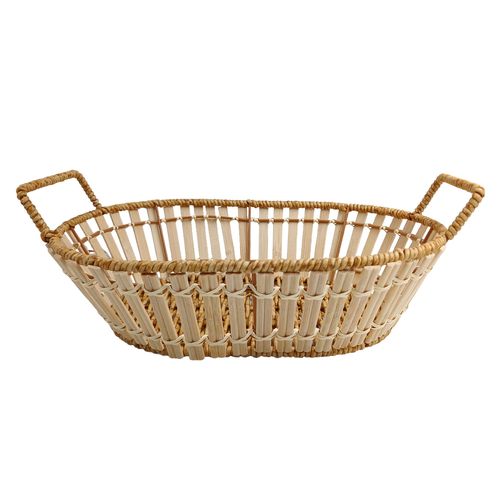 Cesto Oval C/ Alça 29cm em Bambu Fu Xing