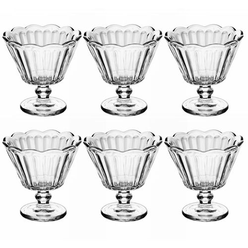 Jogo de Taça P/ Sobremesa 6 Peças 150ml em Vidro Lyor