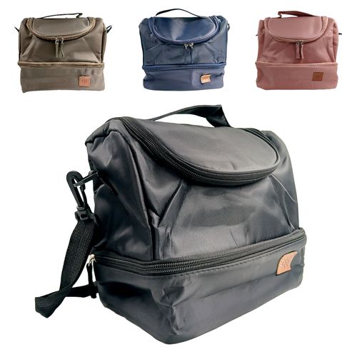 Bolsa Térmica C/ 2 Compartimentos 24x22cm em Poliéster Qualis Importado