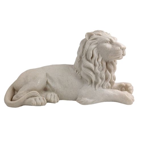 Leão Decorativo 33x17cm Em Resina Mart/Moas