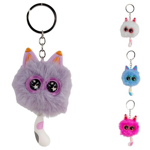 Chaveiro Gato de Pelúcia 13cm em Poliéster Interponte