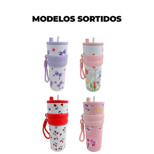Garrafa Térmica Delicate C/ Alça 700ml em Aço Inox Interponte