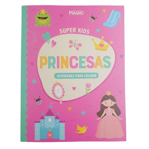 Livro Atividades Princesas 29x24cm em Papel Magic Kids