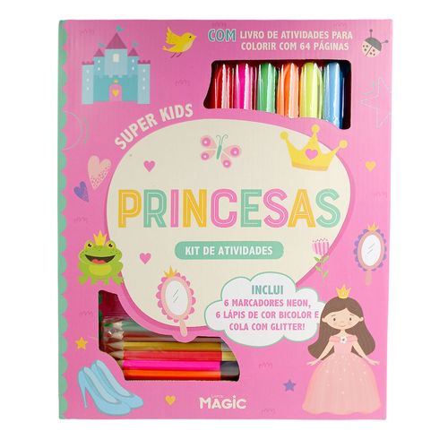 Livro Atividades Princesas 29x24cm em Papel Magic Kids