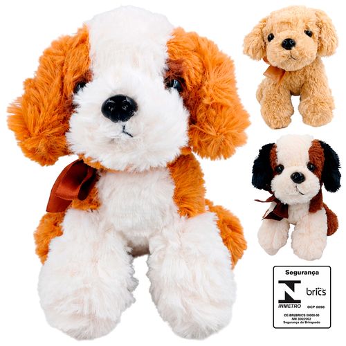 Cachorro de Pelúcia 19cm em Poliéster Fizzy