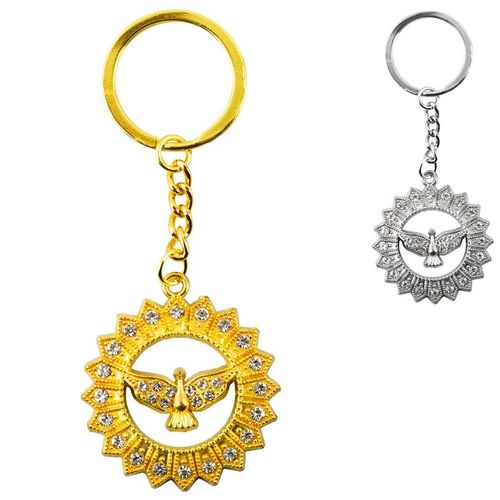 Chaveiro Espirito Santo 10cm em Metal Taimes