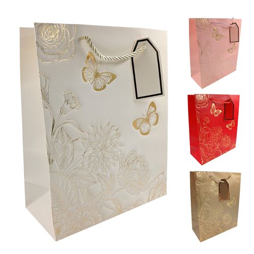 Sacola P/ Presente Borboleta 32x26x12cm em Papel Dcarte