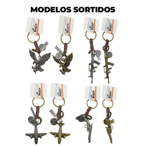 Chaveiro Vintage 10cm em Metal Livon