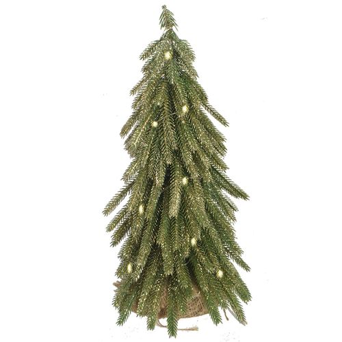 Árvore Natalina Decorativa C/ Led 34cm em Plástico Mabruk