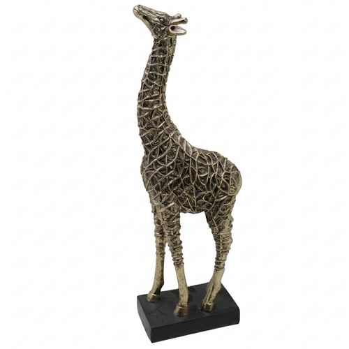 Girafa Decorativa 10x6,5x31,5cm em Resina Mabruk