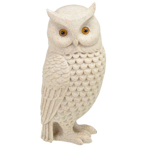Coruja Decorativa 8x7,5x18cm em Resina Mabruk