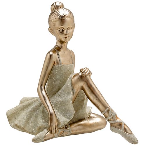 Bailarina Decorativa 9,5x6x8,5cm em Resina Mabruk