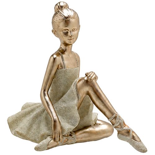 Bailarina Decorativa 10,5x14x13,5cm em Resina Mabruk