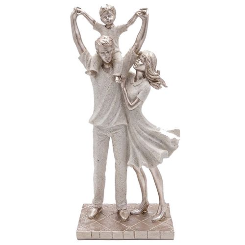 Família Decorativa 29x14x8cm em Resina Mabruk