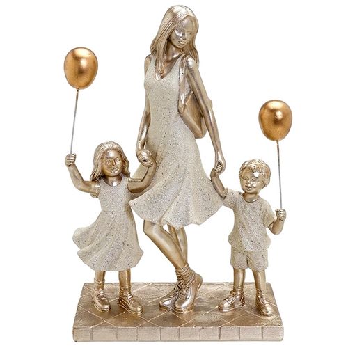 Família Decorativa 24x19x8cm em Resina Mabruk